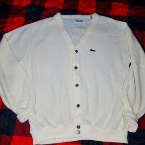 PRISTINE VINTAGE IZOD LACOSTE CARDIGAN SWEATER